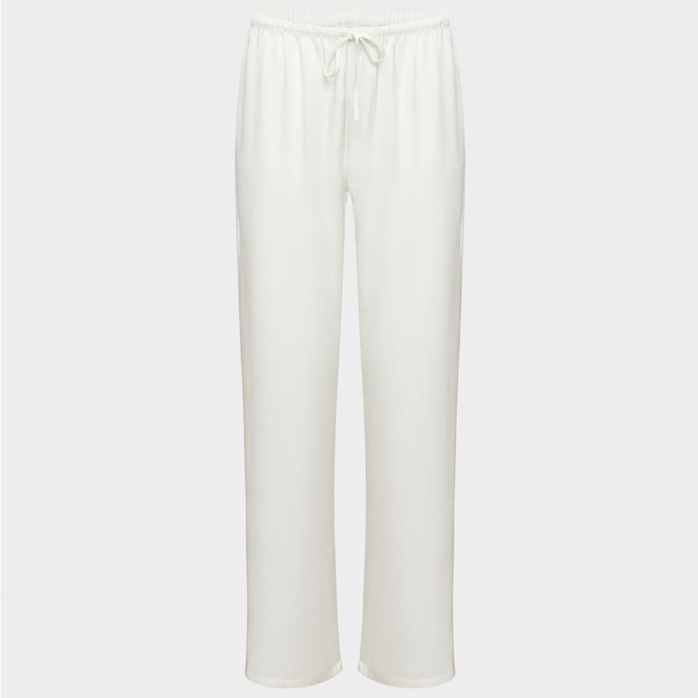 Aritzia White Satin Pants | Sunday Best Campus Pant